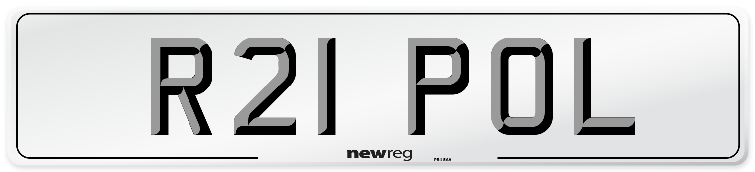 R21 POL Number Plate from New Reg